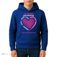 25 Year Survivor Funny Gift Mom Pink Breast Cancer Survivor Gift Kids Hoodie thumb 4