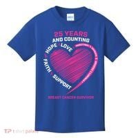 25 Year Survivor Funny Gift Mom Pink Breast Cancer Survivor Gift Kids T-Shirt thumb 0