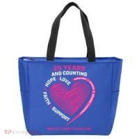 25 Year Survivor Funny Gift Mom Pink Breast Cancer Survivor Gift Tote Bag thumb 0