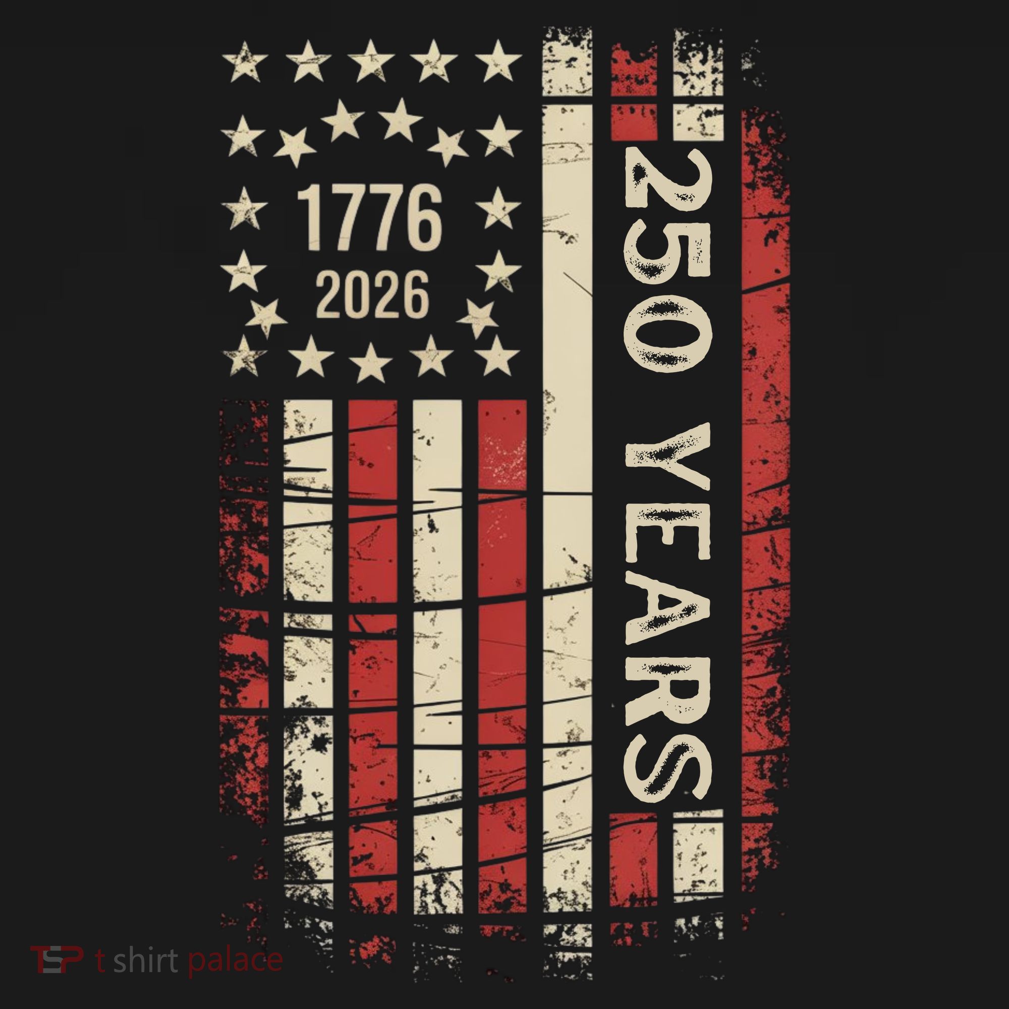 250 Years USA Anniversary 1776-2026 American Flag Ornament