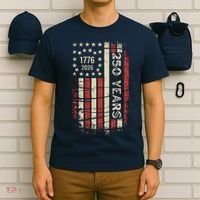 250 Years USA Anniversary 1776-2026 American Flag T-Shirt thumb 6