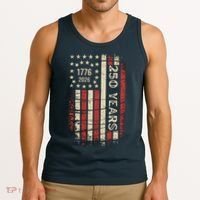 250 Years USA Anniversary 1776-2026 American Flag Tank Top thumb 3