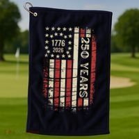 250 Years USA Anniversary 1776-2026 American Flag Golf Towel thumb 1