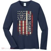 250 Years USA Anniversary 1776-2026 American Flag Women's Long Sleeve Shirt thumb 0