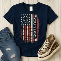 250 Years USA Anniversary 1776-2026 American Flag Women's T-Shirt thumb 3