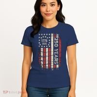 250 Years USA Anniversary 1776-2026 American Flag Women's T-Shirt thumb 4
