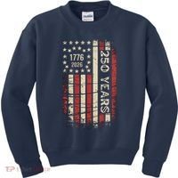 250 Years USA Anniversary 1776-2026 American Flag Kids Sweatshirt thumb 0