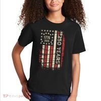 250 Years USA Anniversary 1776-2026 American Flag Kids T-Shirt thumb 2