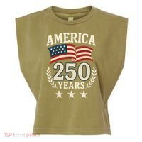 250 Years USA 1776-2026 America 250th Anniversary Garment-Dyed Women's Muscle Tee thumb 0