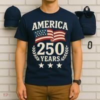 250 Years USA 1776-2026 America 250th Anniversary T-Shirt thumb 6