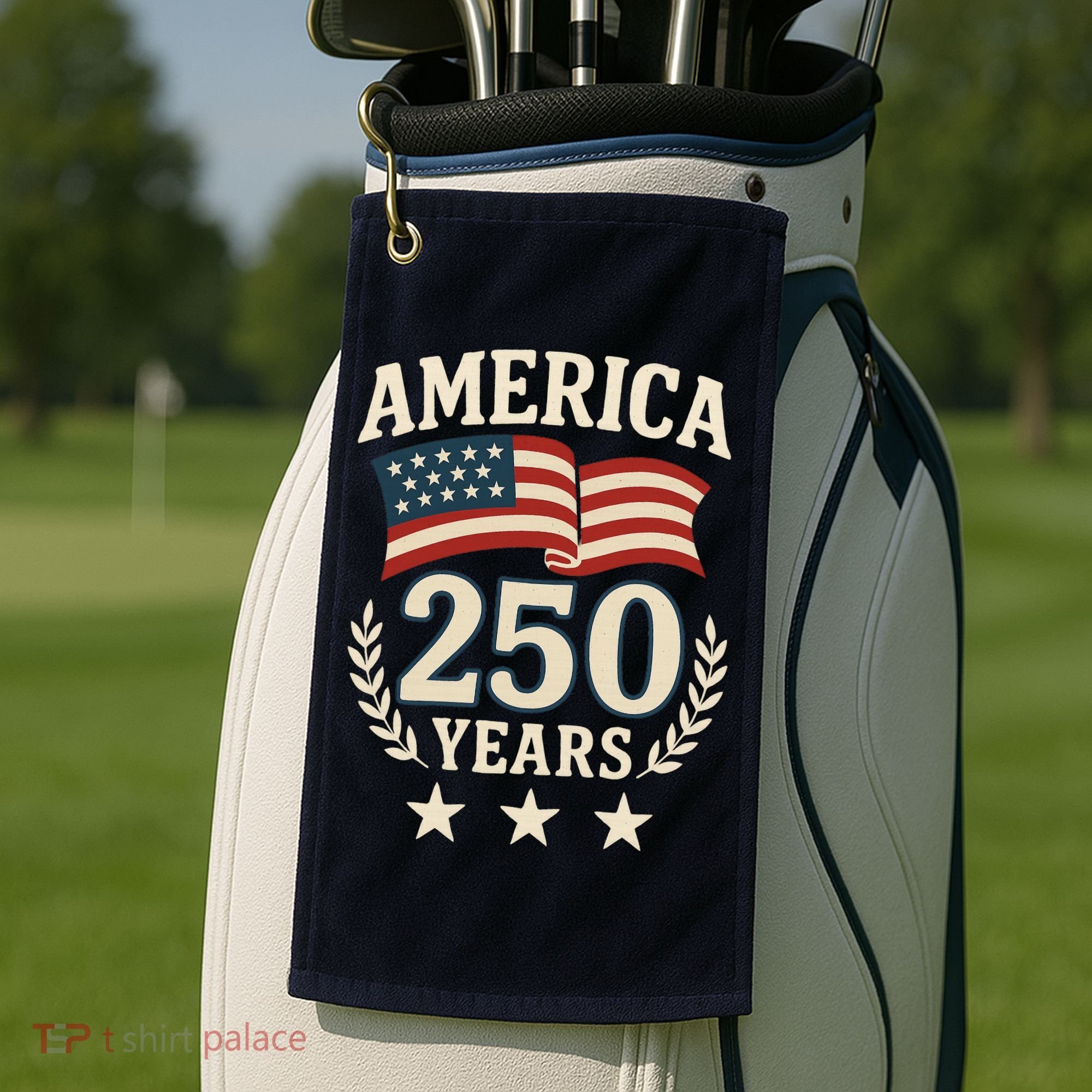 250 Years USA 1776-2026 America 250th Anniversary Golf Towel