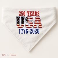 250 Years USA 1776-2026 250th Anniversary USA-Made Doggie Bandana thumb 0