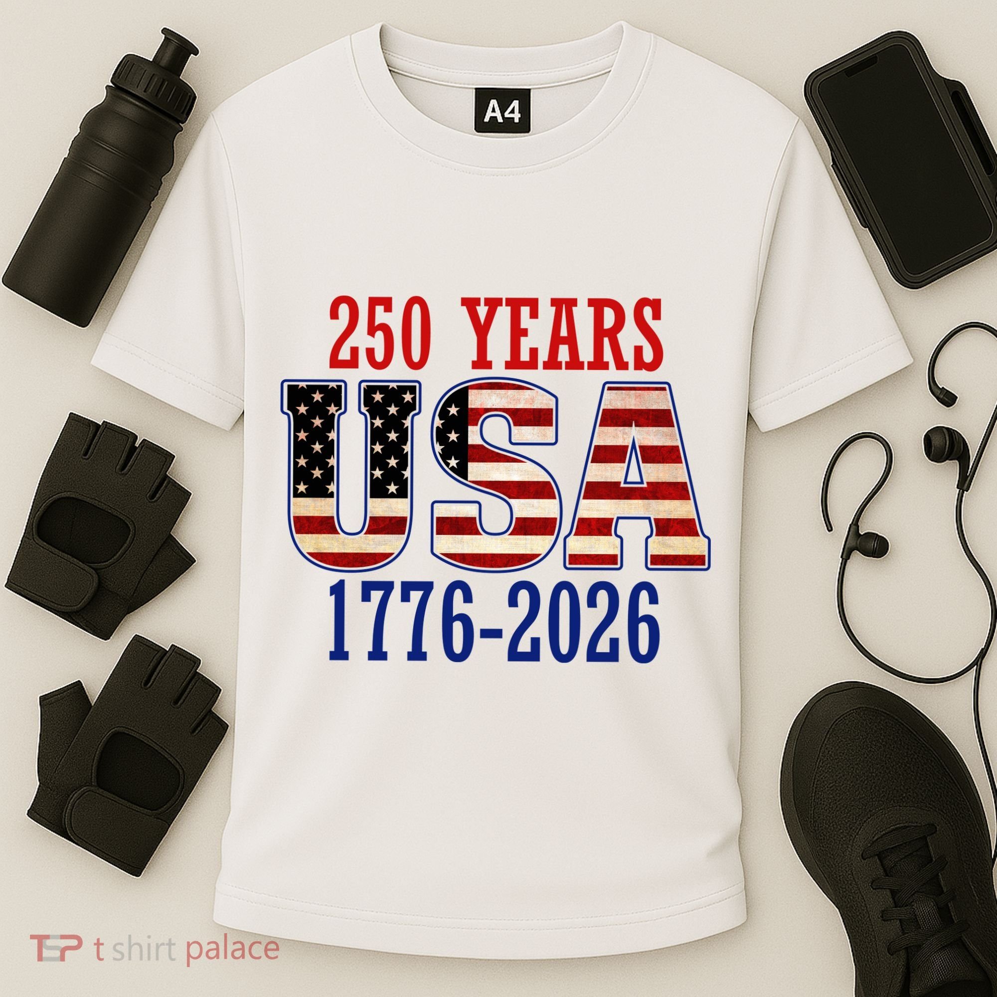 250 Years USA 1776-2026 250th Anniversary Cooling Performance Crew T-Shirt