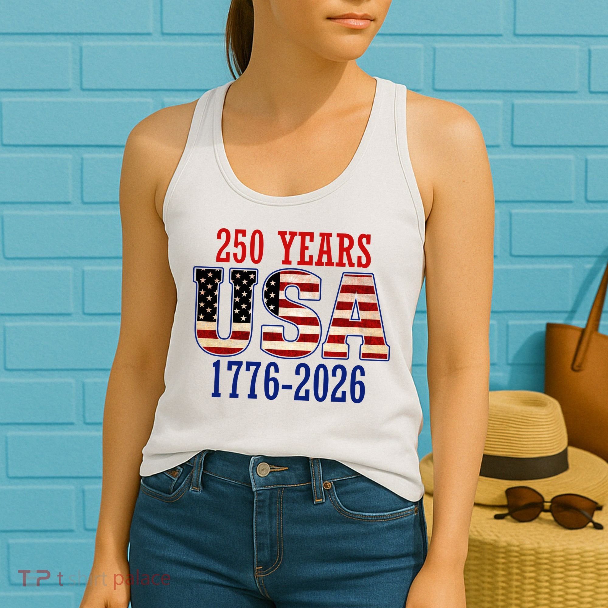 250 Years USA 1776-2026 250th Anniversary Women's Tank Top