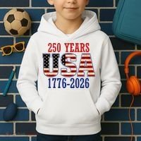 250 Years USA 1776-2026 250th Anniversary Kids Hoodie thumb 2