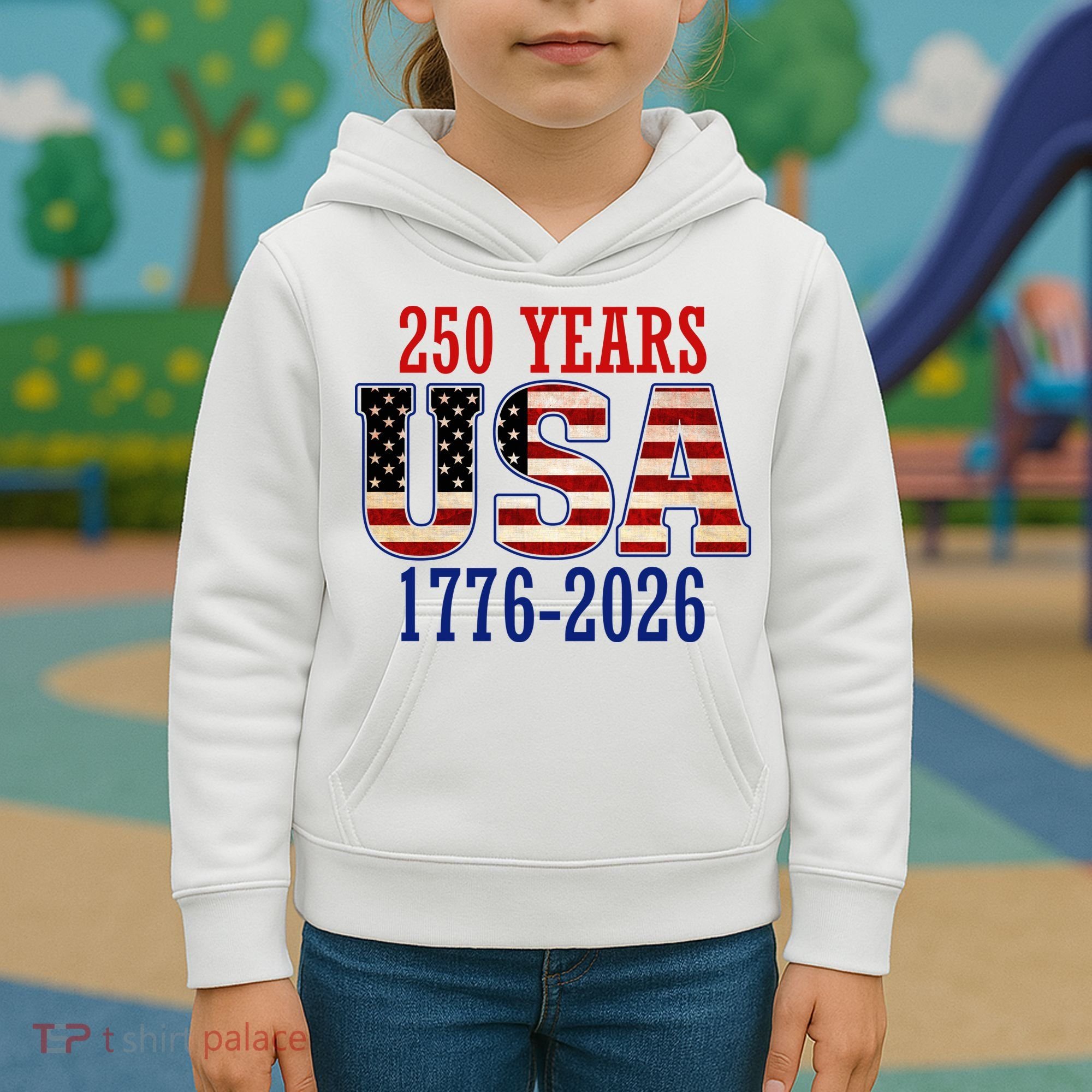250 Years USA 1776-2026 250th Anniversary Kids Hoodie