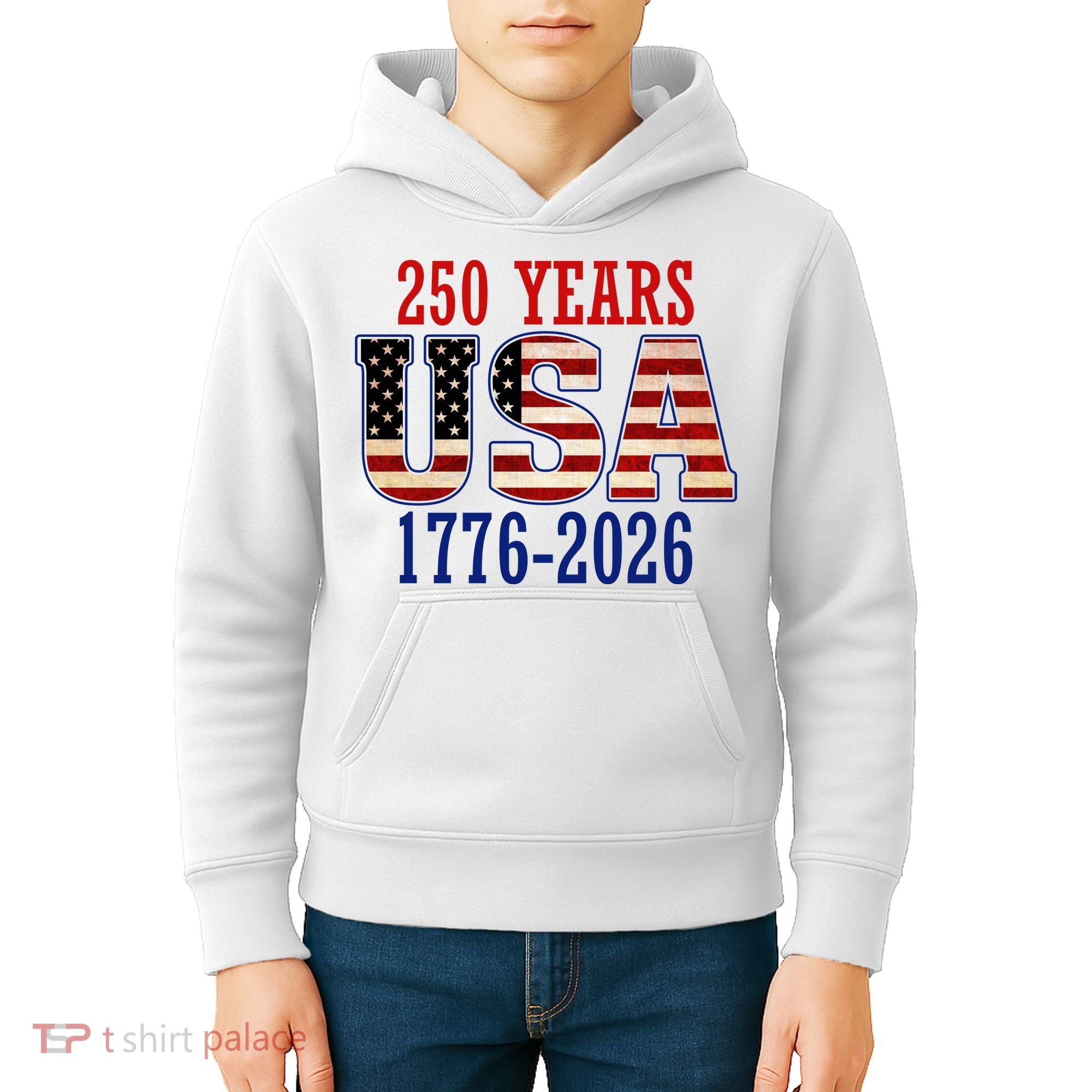 250 Years USA 1776-2026 250th Anniversary Kids Hoodie