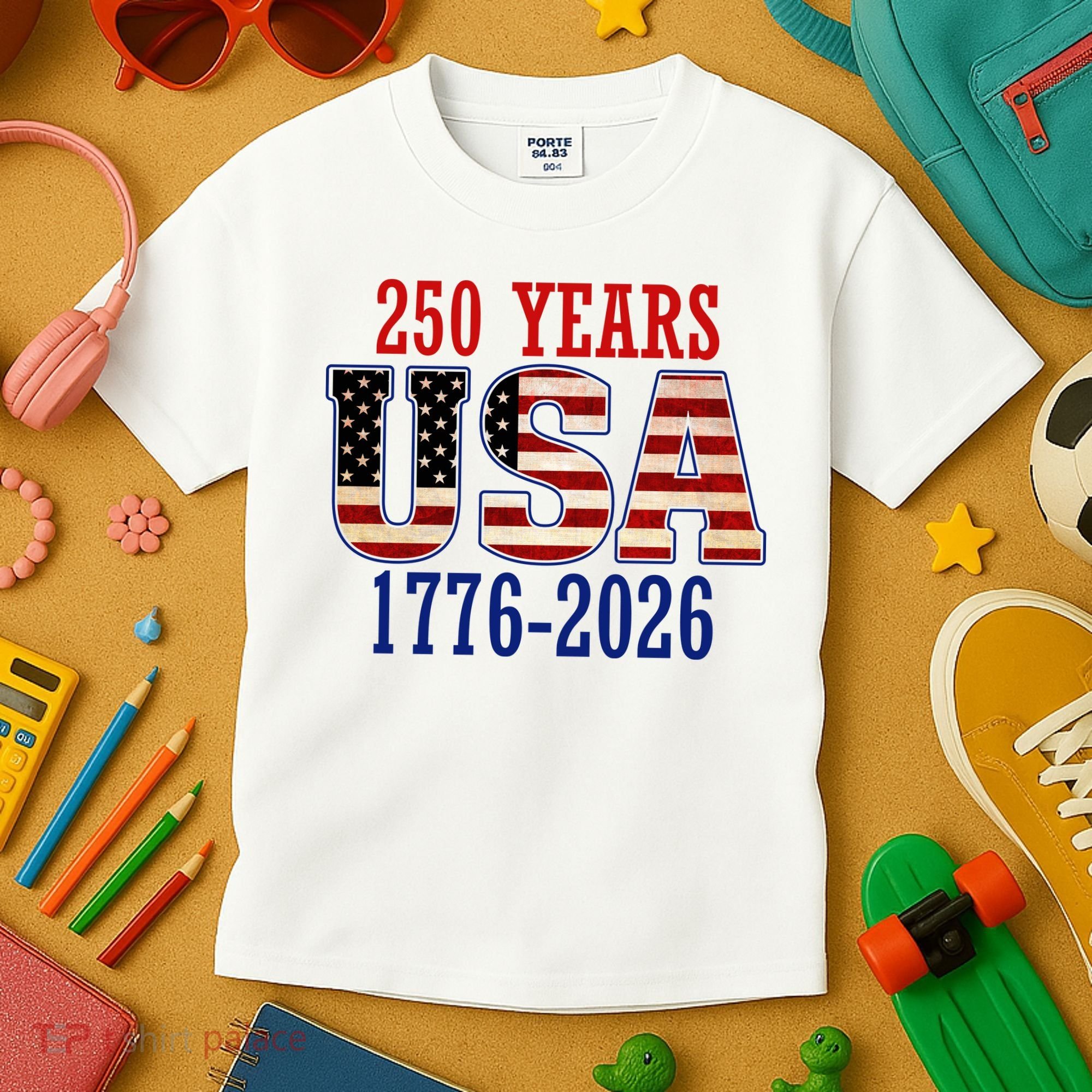 250 Years USA 1776-2026 250th Anniversary Kids T-Shirt