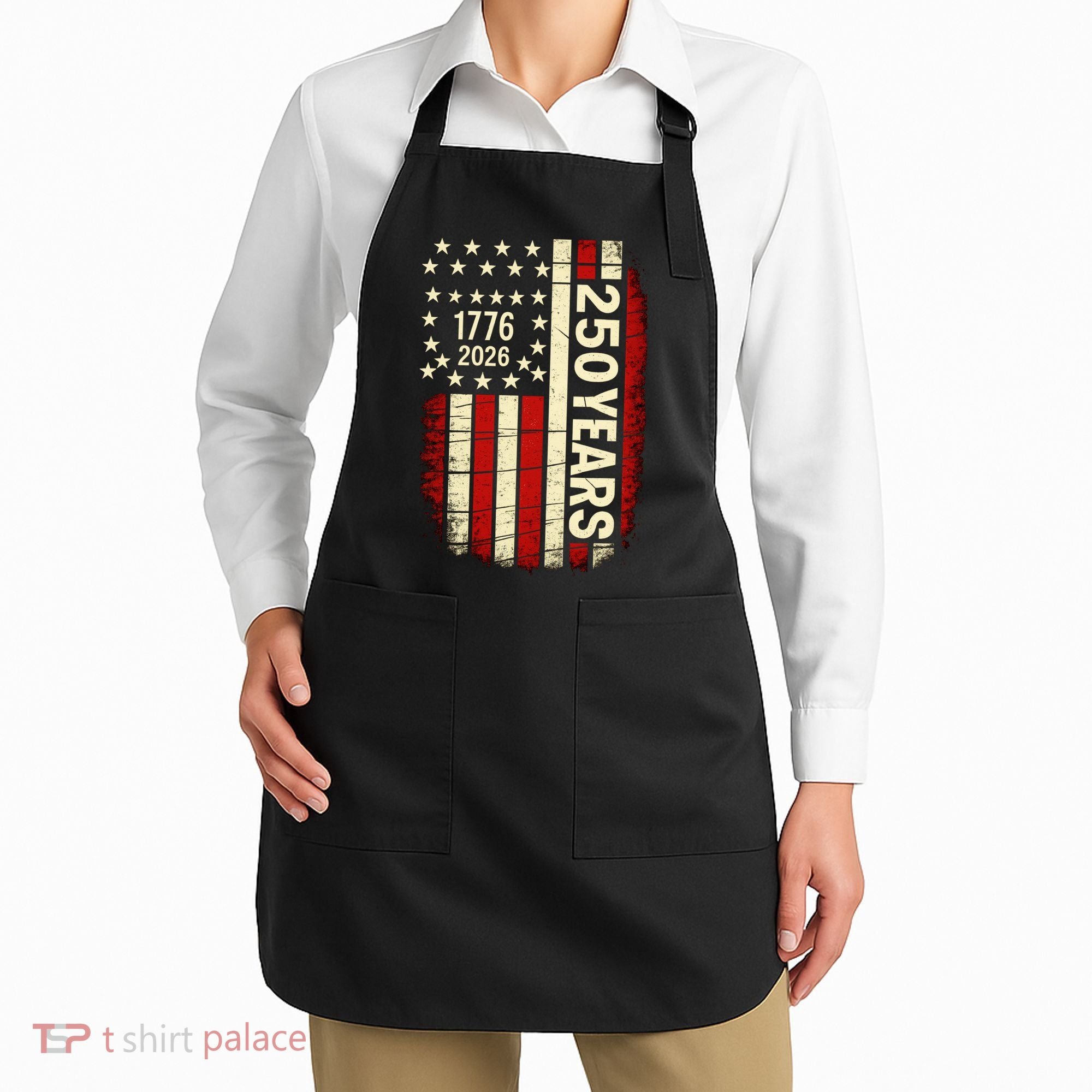 250 Years USA Anniversary America 1776 Flag Apron