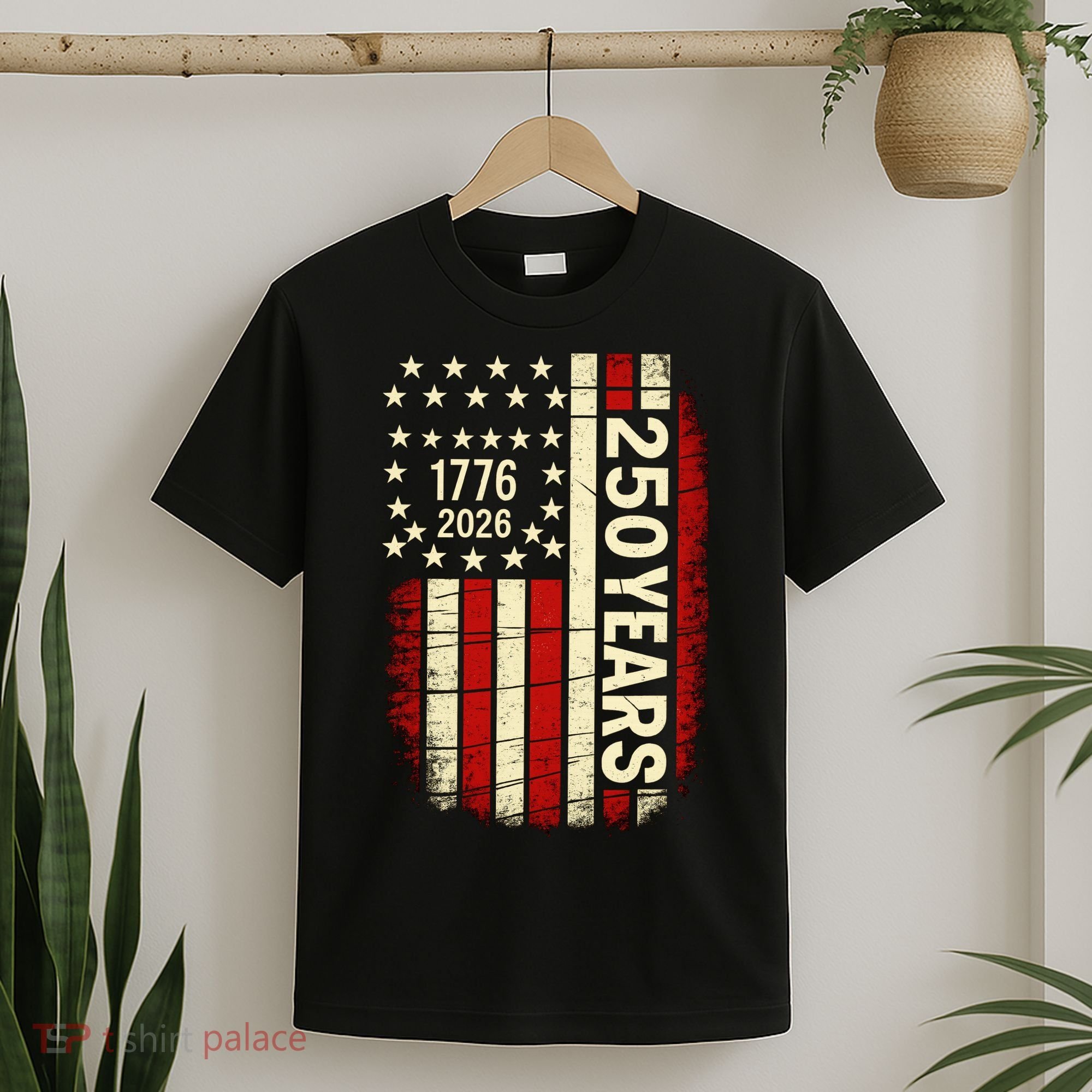 250 Years USA Anniversary America 1776 Flag T-Shirt