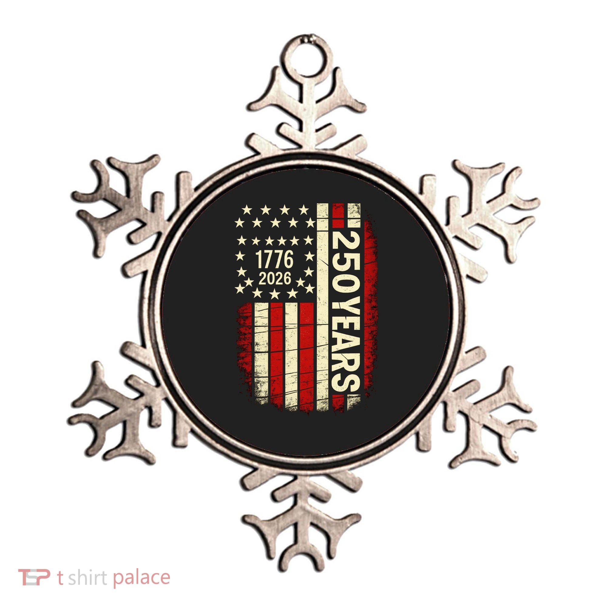 250 Years USA Anniversary America 1776 Flag Ornament