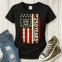 250 Years USA Anniversary America 1776 Flag Women's T-Shirt thumb 3