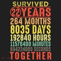 22 Years Wedding 22nd Marriage Anniversary Couple Matching Women's Sweatshirt thumb 2
