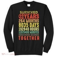 22 Years Wedding 22nd Marriage Anniversary Couple Matching Sweatshirt thumb 0