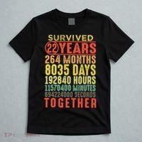 22 Years Wedding 22nd Marriage Anniversary Couple Matching T-Shirt thumb 5
