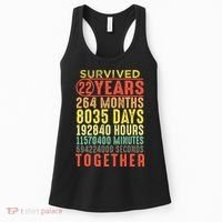22 Years Wedding 22nd Marriage Anniversary Couple Matching Women's Tank Top thumb 0
