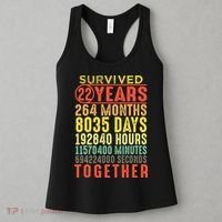 22 Years Wedding 22nd Marriage Anniversary Couple Matching Women's Tank Top thumb 3