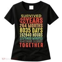 22 Years Wedding 22nd Marriage Anniversary Couple Matching Women's T-Shirt thumb 0