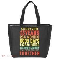 22 Years Wedding 22nd Marriage Anniversary Couple Matching Tote Bag thumb 0