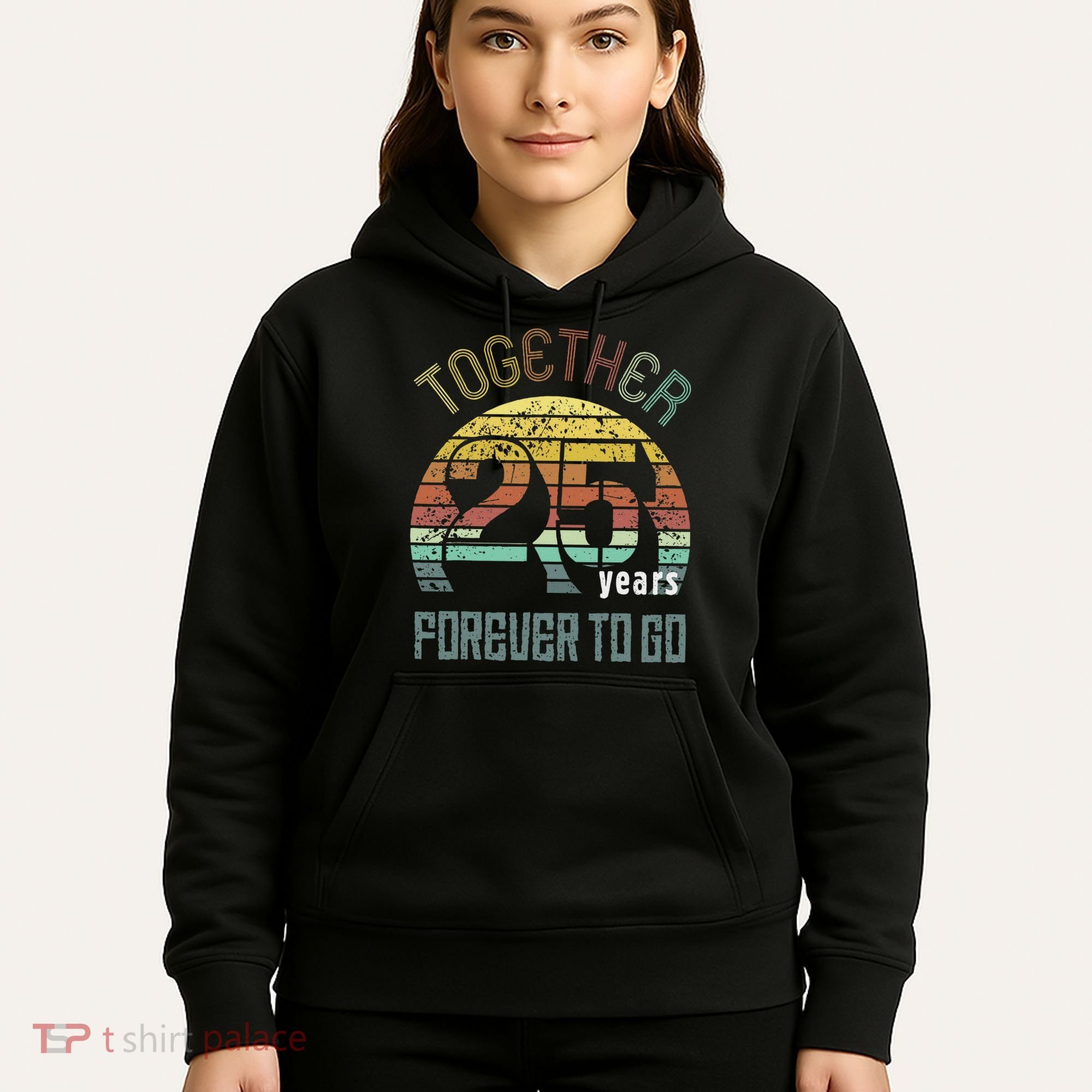 25th Years Wedding Anniversary Gifts For Couples Matching Hoodie