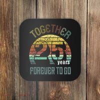 25th Years Wedding Anniversary Gifts For Couples Matching Coaster thumb 0