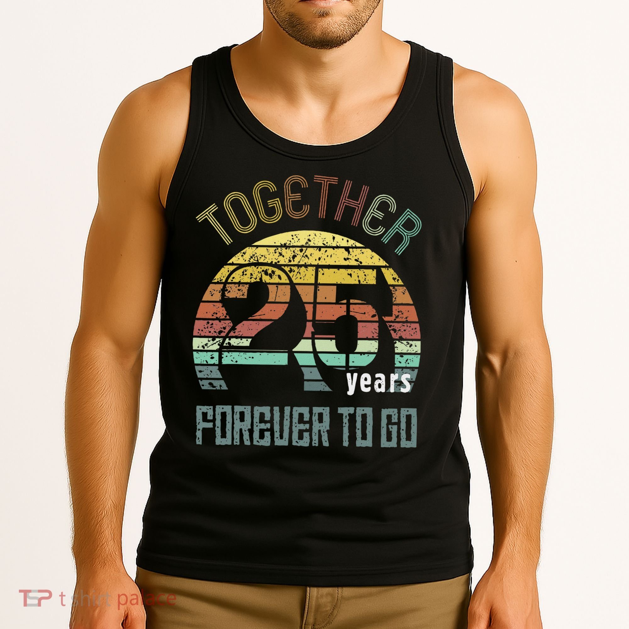 25th Years Wedding Anniversary Gifts For Couples Matching Tank Top