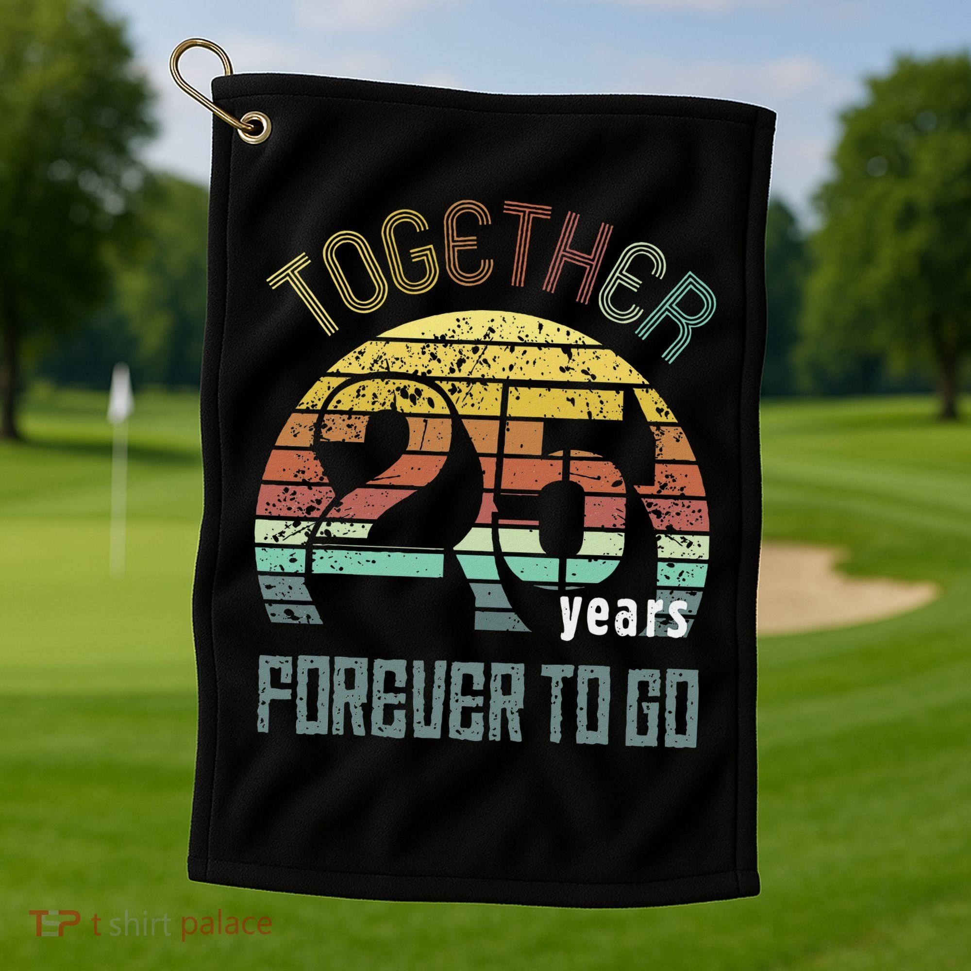 25th Years Wedding Anniversary Gifts For Couples Matching Golf Towel