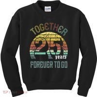 25th Years Wedding Anniversary Gifts For Couples Matching Kids Sweatshirt thumb 0