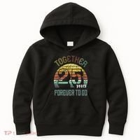 25th Years Wedding Anniversary Gifts For Couples Matching Kids Hoodie thumb 0