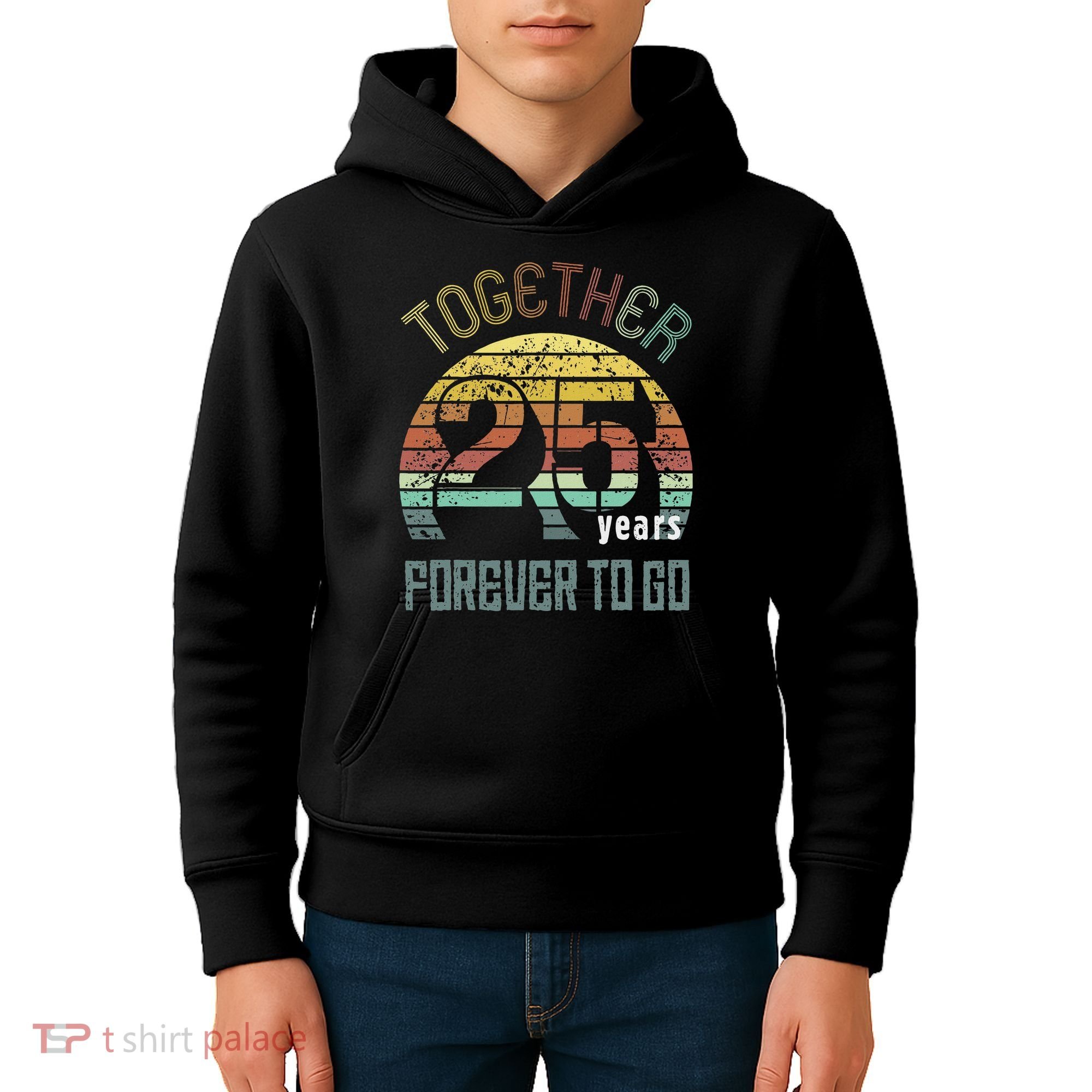 25th Years Wedding Anniversary Gifts For Couples Matching Kids Hoodie