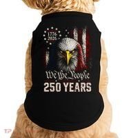 250 Years We The People Bald Eagle American Flag Doggie Tank thumb 0