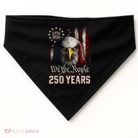 250 Years We The People Bald Eagle American Flag USA-Made Doggie Bandana thumb 0