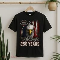 250 Years We The People Bald Eagle American Flag T-Shirt thumb 2