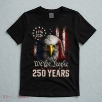 250 Years We The People Bald Eagle American Flag T-Shirt thumb 5