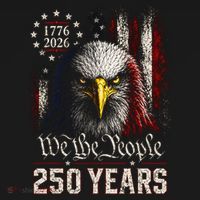 250 Years We The People Bald Eagle American Flag Mousepad thumb 1