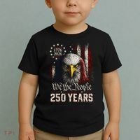 250 Years We The People Bald Eagle American Flag Toddler T-Shirt thumb 2