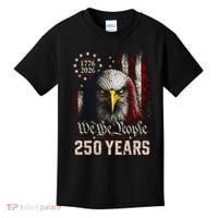 250 Years We The People Bald Eagle American Flag Kids T-Shirt thumb 0