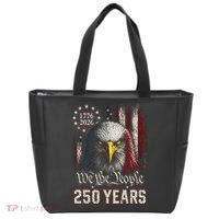 250 Years We The People Bald Eagle American Flag Tote Bag thumb 0