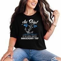 25 Years Wedding Anniversary Couples Cruise Trip Matching Comfort Colors T-Shirt thumb 0