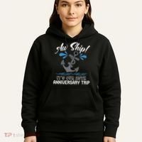 25 Years Wedding Anniversary Couples Cruise Trip Matching Hoodie thumb 5